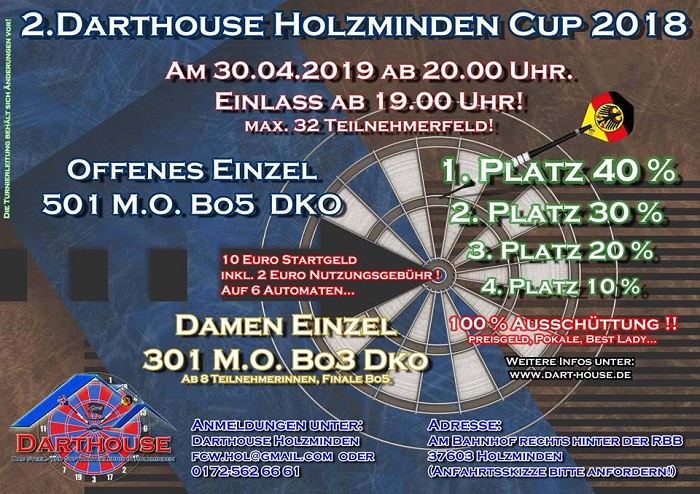 2. Darthouse Holzminden Cup 2019