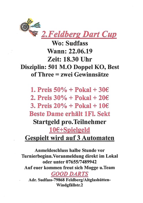 2.FeldbergerDart Cup