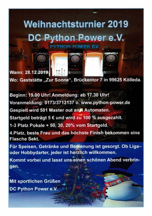 Weihnachtsturnier 2019, DC Python Power e.V.